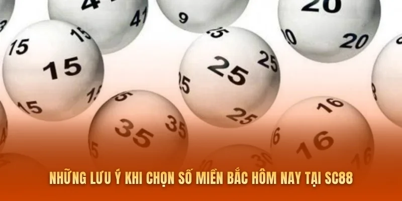 Những lưu ý khi chọn số miền Bắc hôm nay tại SC88